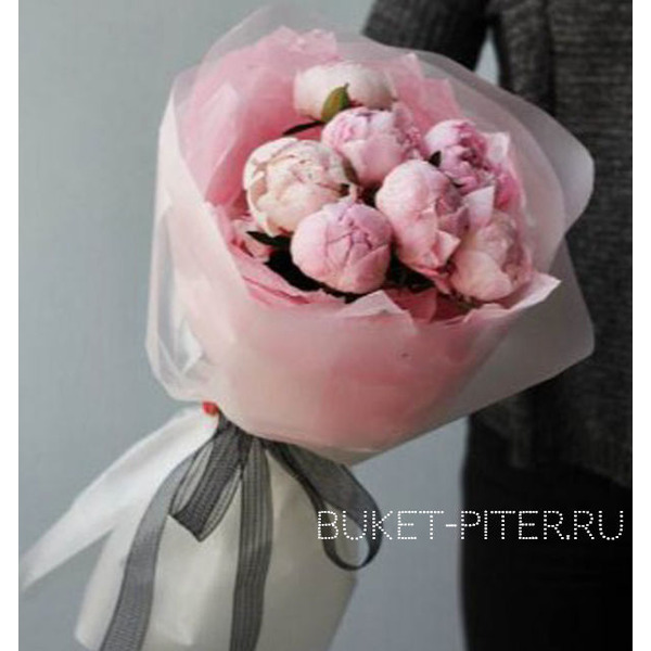 Букет Розовых Пионов №35