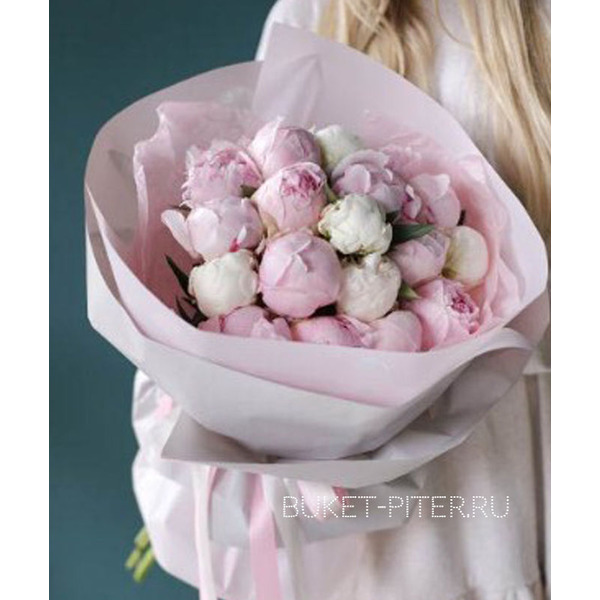 Букет Розовых Пионов №32