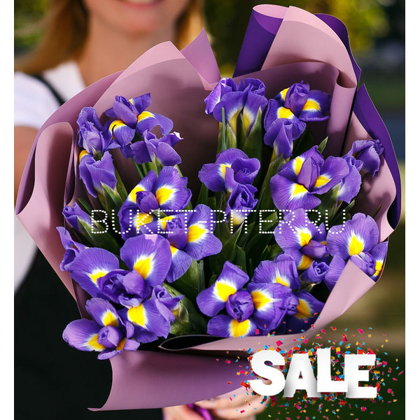Букет Ирисов в Матовой упаковке