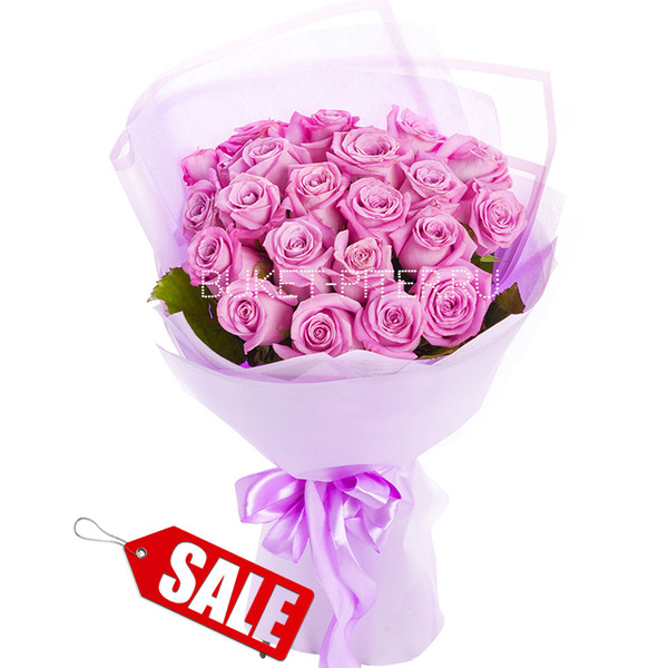 Розовые Розы в Матовой Упаковке
