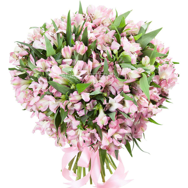 Букет с Розовыми Альстромериями
