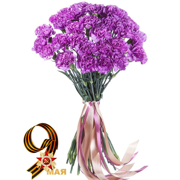 Букет Сиреневых Гвоздик