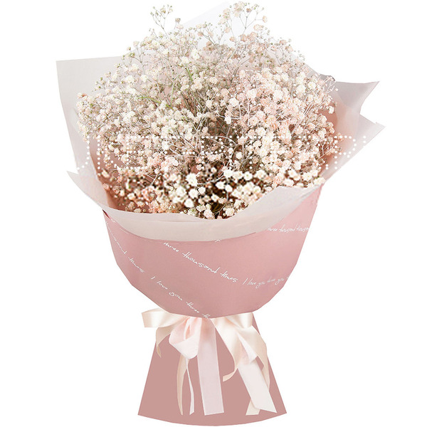 Букет с Нежно-Розовой Гипсофилой