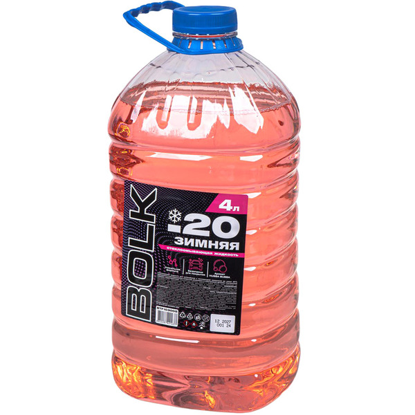 Жидкость стеклоомывающая Bolk зимняя -20 готовая Hubba Bubba 4 л (art. BTF103005)