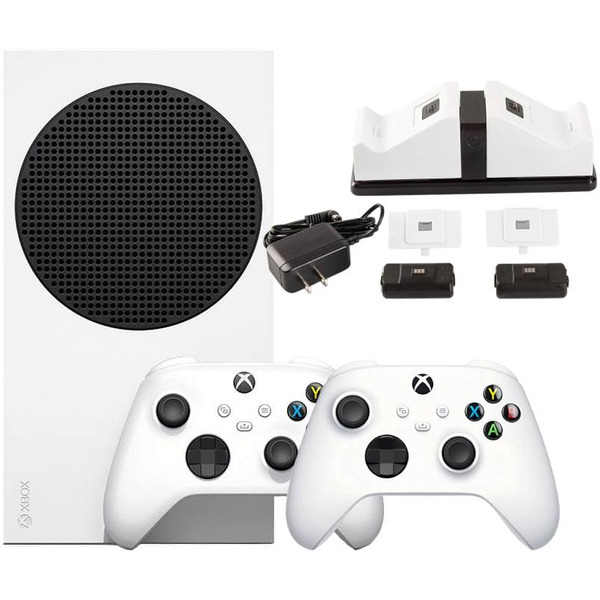 Microsoft XBOX Series S + 2-й геймпад (Robot White) + зарядная PowerA