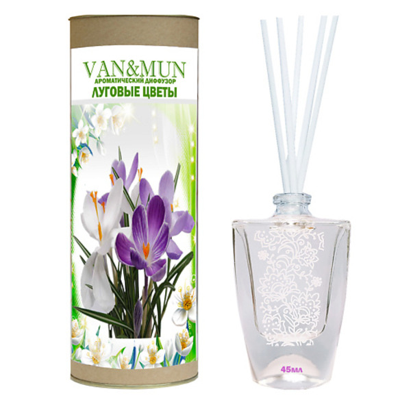 VAN&MUN Ароматический диффузор Луговые цветы с палочками 45