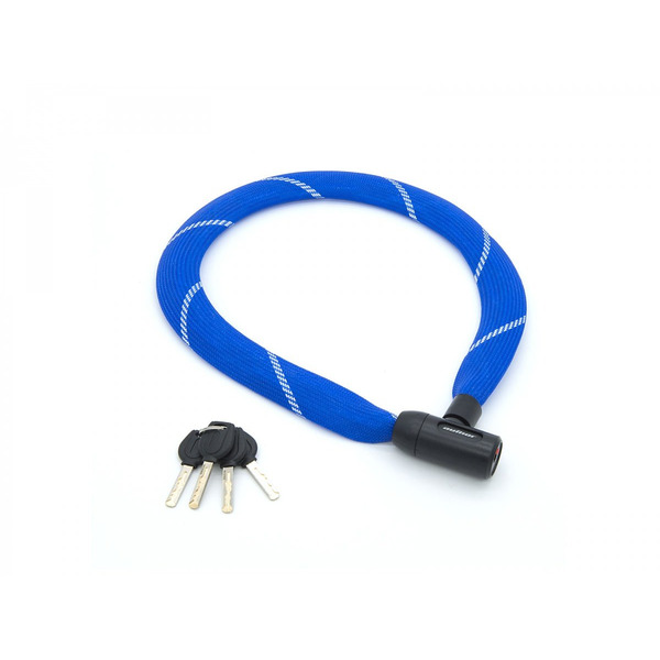 Замок велосипедный AUTHOR ACHL-68 Blue 6х900мм, цепь, на ключ, 620гр, синий, 8-17061201