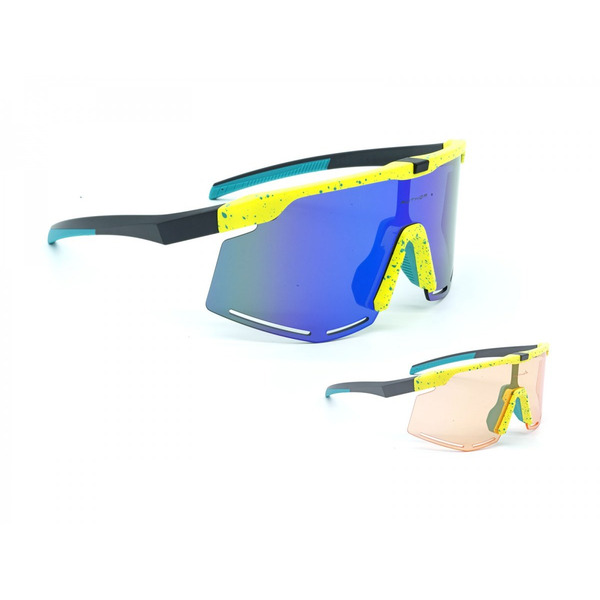 Очки велосипедные AUTHOR ZX8 S!BRIGHT Orange 65 BlueRevo 13, две пары линз 100% защита, поликарбонат, 8-9201603