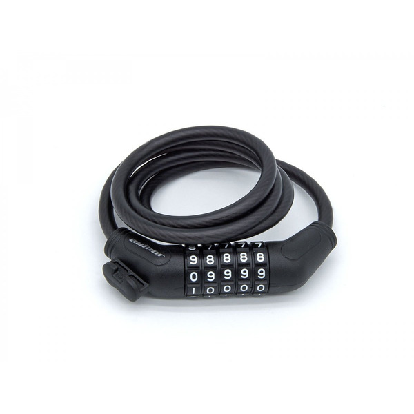 Замок велосипедный AUTHOR ASL-44 SpirCod 8х1000мм, кодовый, черный, 208г, 8-17060149