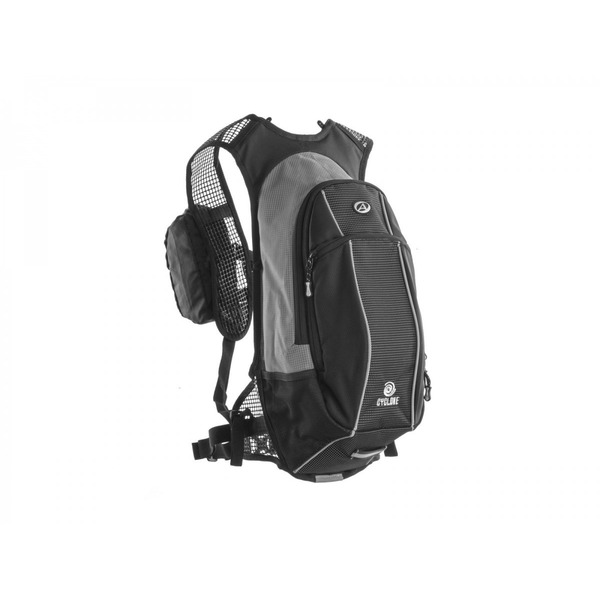 Рюкзак AUTHOR CYCLONE X8, V=9л, 50х20см, Nylon 200D+ желтый чехол от дождя, черно-серый, 8-8100280