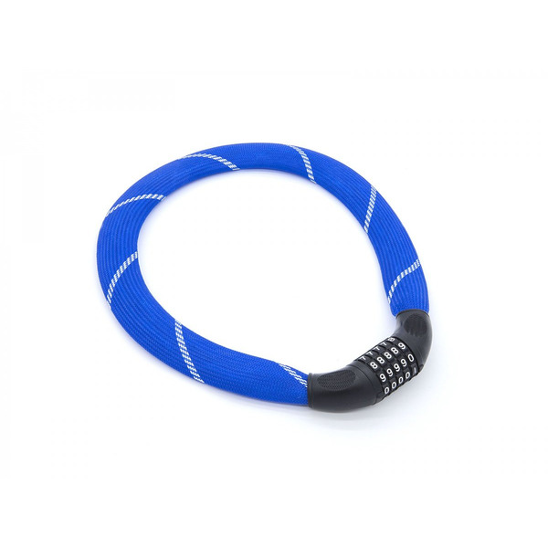 Замок велосипедный AUTHOR ASHL-68 Blue 6х900мм, цепь, кодовый, 723мм, синий, 8-17061203