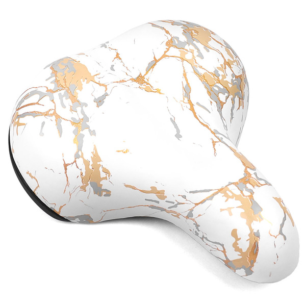 Седло велосипедное Vinca Sport, 245 x 210 мм, белое, VS 63 white marble