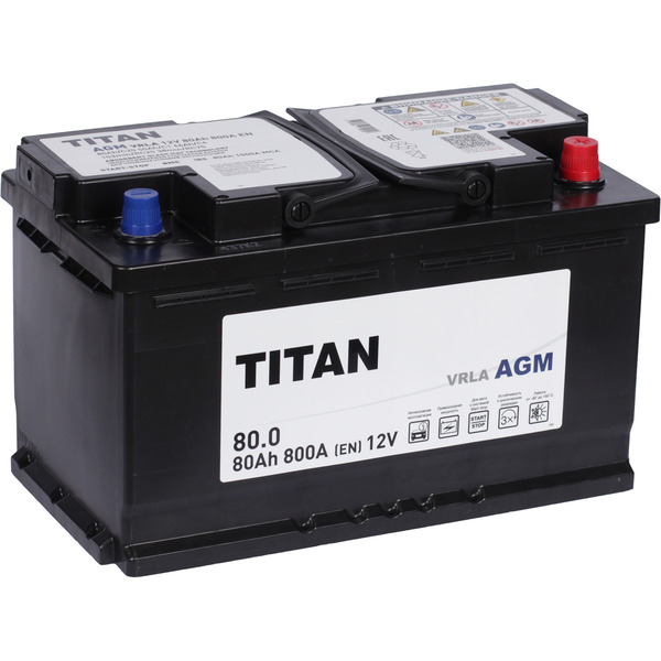 Автомобильный аккумулятор Titan 80 Ач обратная полярность L4