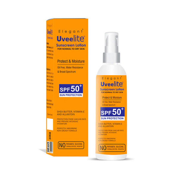 ELEGANT COSMED Солнцезащитный лосьон SPF 50+ для нормальной и сухой кожи Uveelite 100.0