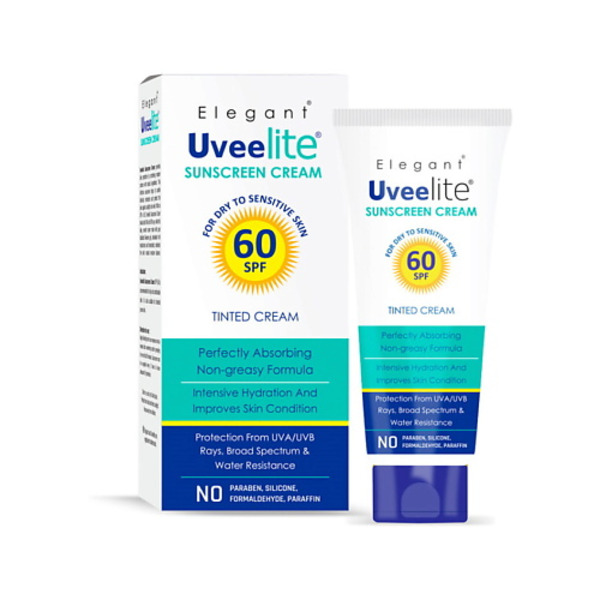 ELEGANT COSMED Солнцезащитный тональный крем SPF 60 для сухой и чувствительной кожи Uveelite 50.0