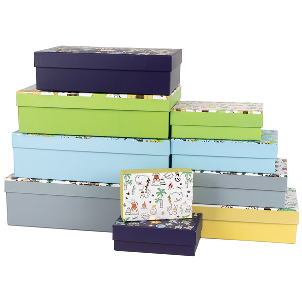Набор коробок Детский микс, Металлик, 37*27*11 см, 10 шт. в упак.