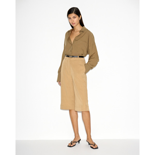 Удлиненные шорты бермуды из лиоцелла, бежевый