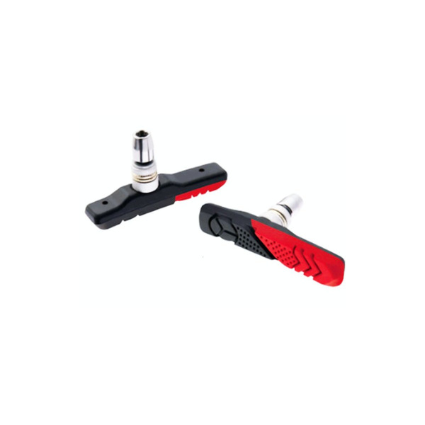 Колодки тормозные велосипедные JOY KIE RBT24007 МТВ, 72мм, черные красные, RBT24007,МТВ,72мм