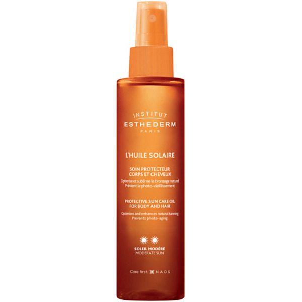 INSTITUT ESTHEDERM Солнцезащитное масло для тела и волос, средняя степень защиты 150