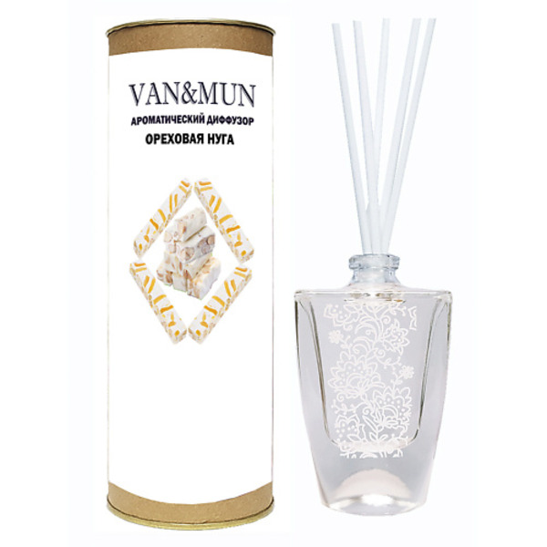 VAN&MUN Диффузор ароматический Ореховая нуга с палочками в комплекте 45