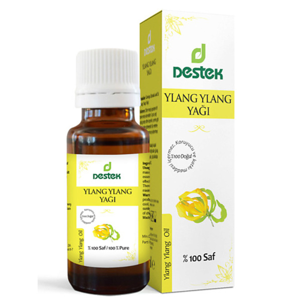 DESTEK Эфирное масло иланг-иланг при утомлении, беспокойстве, бессоннице, афродизиак 20