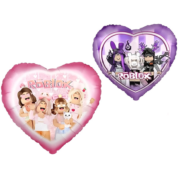 Шар (18"/46 см) Сердце, Любимая игра, Розовый/Сиреневый, 1 шт.