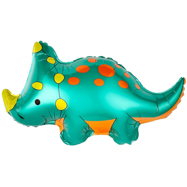 Шар с клапаном (16"/41 см) Мини-фигура, Динозавр Трицератопс, 1 шт.