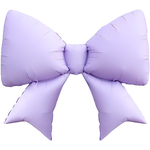 Шар (39"/99 см) Фигура, Бант, Сиреневый, Сатин, 1 шт. в уп.