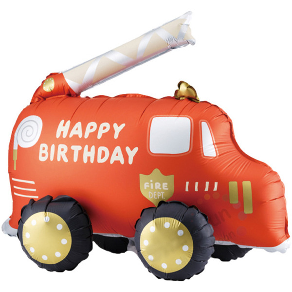 Шар 3D (26"/66 см) Фигура, Пожарная машина, Сатин, 1 шт. в уп.