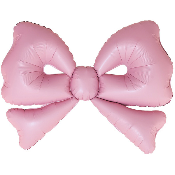 Шар (50"/127 см) Фигура, Бант, Розовый, Сатин, 1 шт.