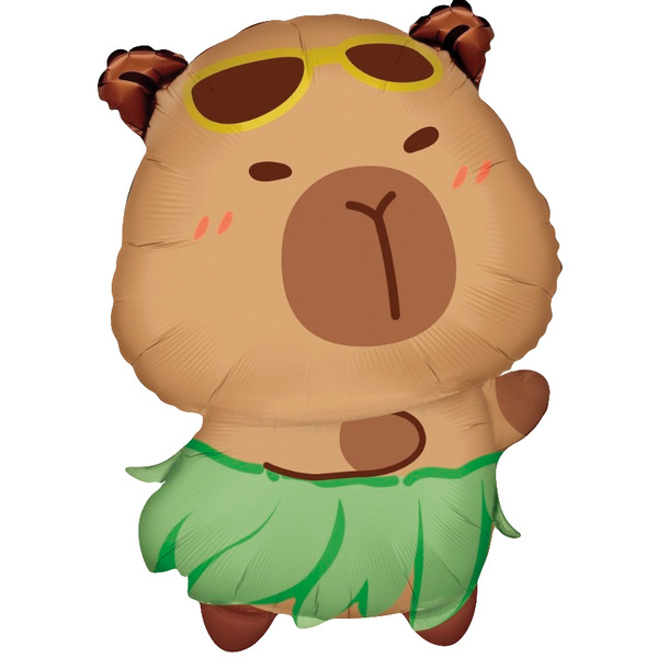 Шар (30"/76 см) Фигура, Летняя капибара, 1 шт.