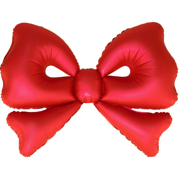 Шар (50"/127 см) Фигура, Бант, Красный, Сатин, 1 шт.