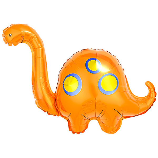 Шар с клапаном (17"/43 см) Мини-фигура, Динозавр Бронтозавр, 1 шт.