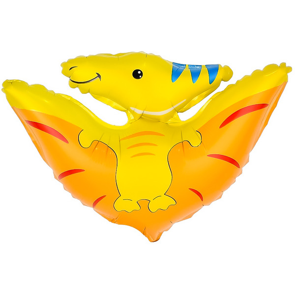 Шар с клапаном (14"/36 см) Мини-фигура, Динозавр Птеродактиль, 1 шт.