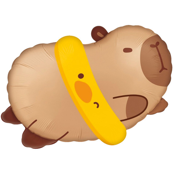 Шар (22"/56 см) Фигура, Плавающая капибара, 1 шт.