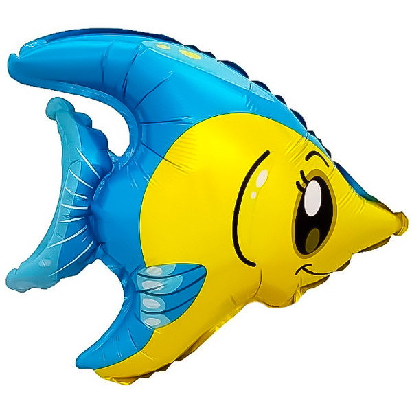 Шар с клапаном (13"/33 см) Мини-фигура, Тропическая рыбка, 1 шт.