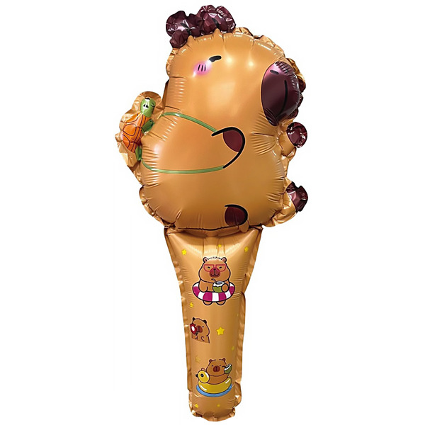 Шар ручной, с клапаном (20"/51 см) Фигура, Капибара с черепашкой, 1 шт.