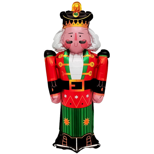 Шар с клапаном (17"/43 см) Мини-фигура, Щелкунчик, 5 шт. в уп.