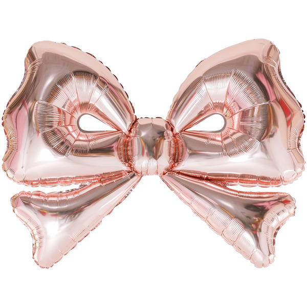 Шар (50"/127 см) Фигура, Бант, Розовое Золото, Металлик, 1 шт.