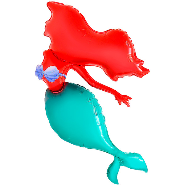 Шар (50"/127 см) Фигура, Русалочка, 1 шт.