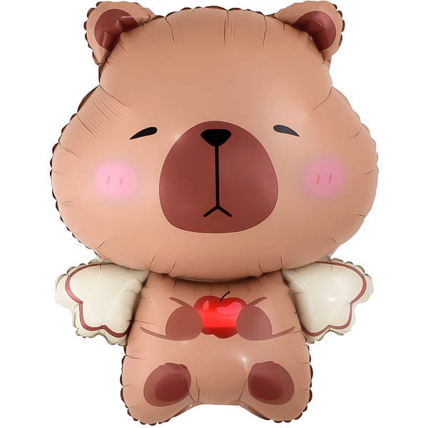 Шар (27"/69 см) Фигура, Капибара с крылышками, 1 шт.