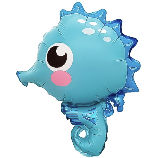 Шар с клапаном (16"/41 см) Мини-фигура, Морской конек, 1 шт.