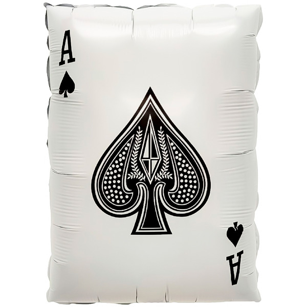 Шар (22"/56 см) Фигура, Покер, Карта Туз Пик, 1 шт.