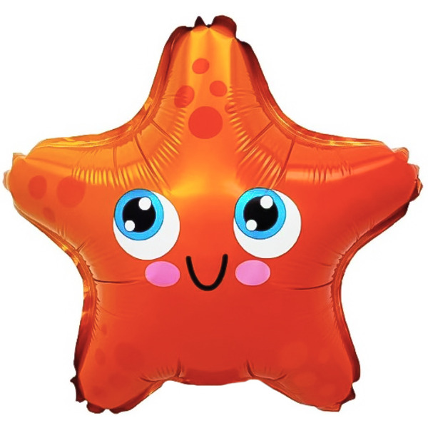 Шар с клапаном (13"/33 см) Мини-фигура, Морская звезда, 1 шт.