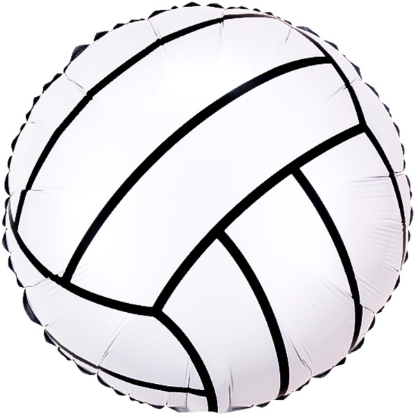 Шар (18"/46 см) Круг, Волейбольный мяч, Белый, 1 шт.