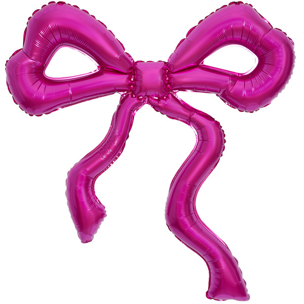 Шар (36"/91 см) Фигура, Изящный Бант (надув воздухом), Фуше, 1 шт.