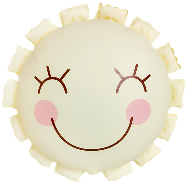 Шар (22"/56 см) Фигура, Солнышко, Кремовый, 1 шт.