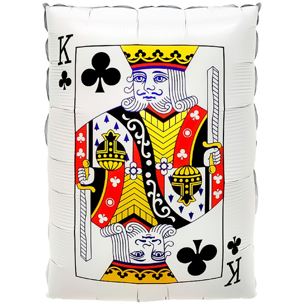 Шар (22"/56 см) Фигура, Покер, Карта Король Треф, 1 шт.