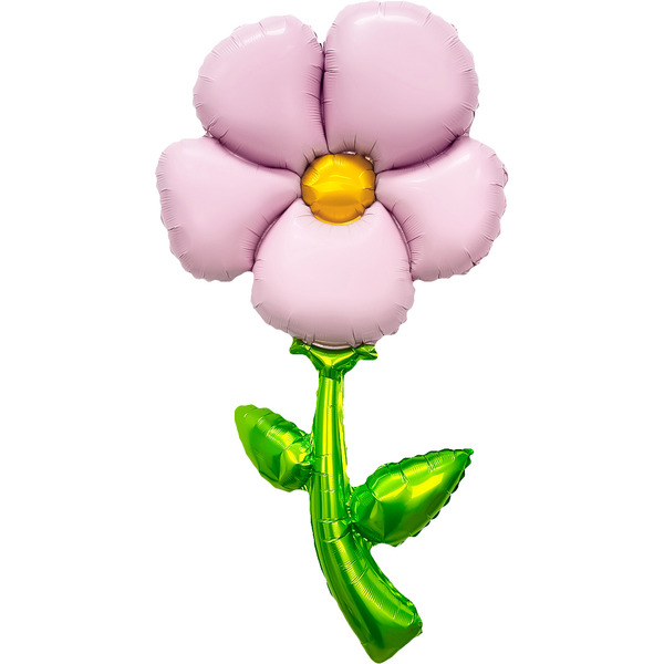 Шар (43"/109 см) Цветок, надув воздухом, Розовый, 1 шт.