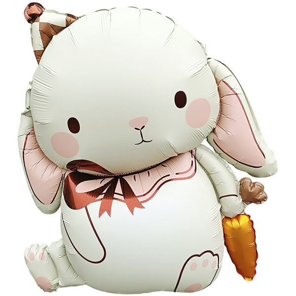 Шар (35"/89 см) Фигура, Зайка в колпачке, 1 шт. в уп.